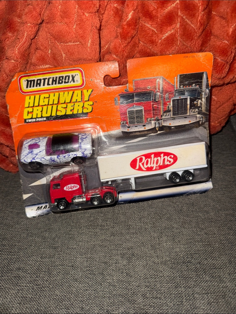 Vintage 1997 Matchbox Highway Cruisers Ralphs Semi Truck & Sports Car Twin Pack